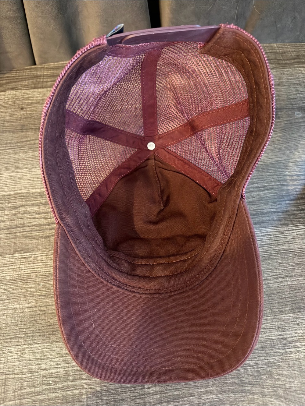 Patagonia Cap in Cream and Maroon - Picture 5 of 5
